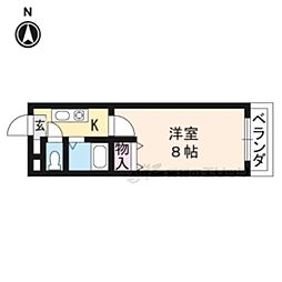 シャトーエルドラド 1Kの間取図画像