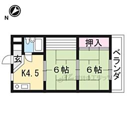 トアベルデュール 2DKの間取図画像