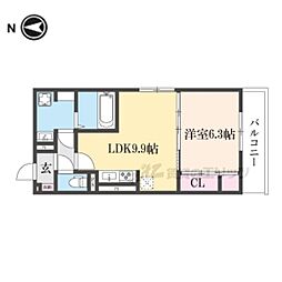 レオパレス伏見 1LDKの間取図画像