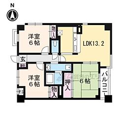 カレラデオエステ 3LDKの間取図画像