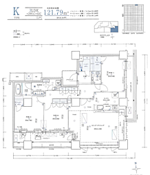 シエリアタワーなんば 3LDKの間取図画像