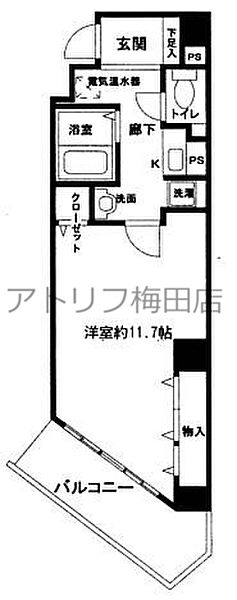 エイバー新野田 803｜大阪府大阪市福島区海老江7丁目(賃貸マンション1K・8階・36.74㎡)の写真 その2