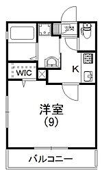 ハートリッケ 1Kの間取図画像