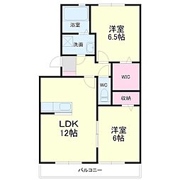 LUXEFORT 2LDKの間取図画像