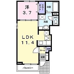 デュエット 1LDKの間取図画像
