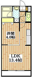 シーズンズ 1LDKの間取図画像