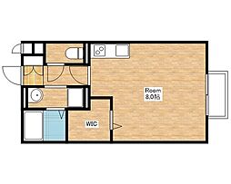 JR東海道・山陽本線 近江八幡駅 徒歩6分の賃貸アパート 2階ワンルームの間取り