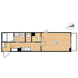 JR東海道・山陽本線 近江八幡駅 徒歩12分の賃貸マンション 3階1Kの間取り