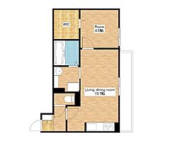JR東海道・山陽本線 野洲駅 徒歩14分の賃貸アパート 2階1LDKの間取り