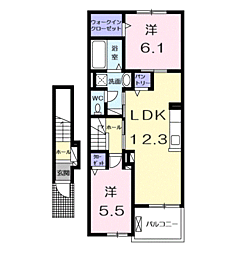 BREEZE 2LDKの間取図画像