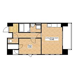 ローズガーデン 1LDKの間取図画像