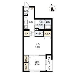 Forestone小金井 1LKの間取図画像