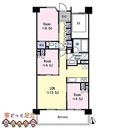 リビオシティ川口元郷 3LDKの間取図画像