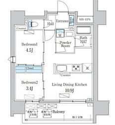 名古屋市千種区今池1丁目マンション 2LDKの間取図画像
