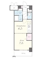 マイコスモス 7階1DKの間取り