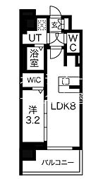 名古屋市北区平安1丁目マンション 1LDKの間取図画像