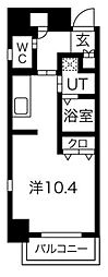 ベルルージュ中村公園 ワンルームの間取図画像