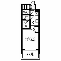 ファステート東別院シュプール 1Kの間取図画像