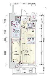 プレサンス栄フロント 1LDKの間取図画像