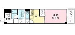 グランシャリオ名駅南 1DKの間取図画像