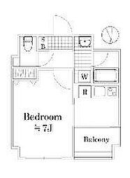 プレール・ドゥーク上野ＮＯＲＴＨ 7階1Kの間取り