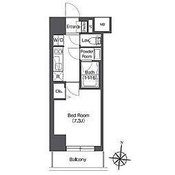 コンフォリア大島DEUX 3階1Kの間取り