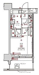 スプレスター立石ステーションフロント 8階1Kの間取り