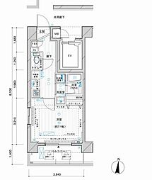 メインステージ押上ＩＶ 3階1Kの間取り