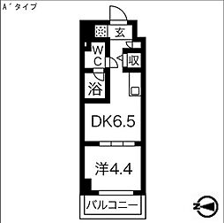 エルフォルテ東京ＥＡＳＴ 4階1DKの間取り