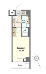 メディフィス千住大橋駅前 8階1Kの間取り