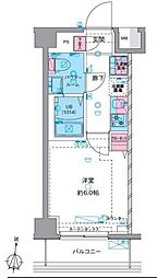 GENOVIAお花茶屋IIskygarden 5階1Kの間取り