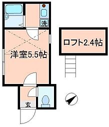 リベルテ北千住 1Kの間取図画像