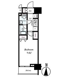 アクサス東京イースト 1Kの間取図画像