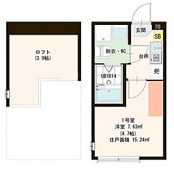NTLグランメゾンM 1Kの間取図画像