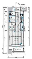 MAINSTAGE錦糸町9 1Kの間取図画像