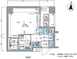 メインステージ亀戸3 1Kの間取図画像