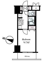 ISLE東京向島 1Kの間取図画像