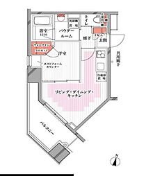 レルシール大島 1LDKの間取図画像
