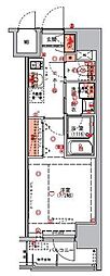 ハーモニーレジデンス東京イーストコア♯004 1Kの間取図画像