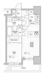 オーパスレジデンス武蔵小山 1LDKの間取図画像