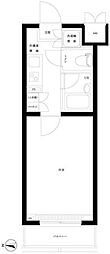 ルーブル中目黒弐番館 1Kの間取図画像