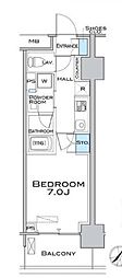 MFPRコート武蔵小山 1Kの間取図画像