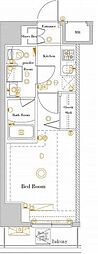 ラフィスタ新小岩 1Kの間取図画像