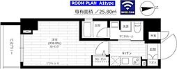 ステージグランデ上野松が谷 1Kの間取図画像