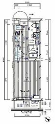 メインステージ四ツ木 1Kの間取図画像