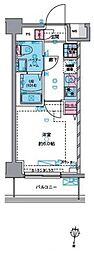 ジェノヴィアお花茶屋2スカイガーデン 1Kの間取図画像