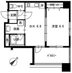 ユリカロゼ西新井駅前 1DKの間取図画像
