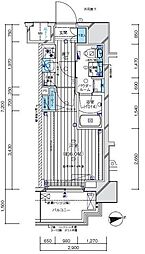 メインステージ亀有 1Kの間取図画像