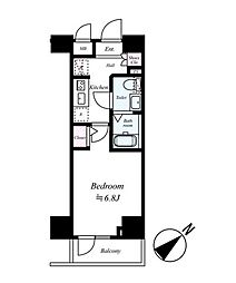 ARTESSIMOTORRANZA 1Kの間取図画像