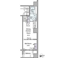 ParkAxis元浅草STAGE 1DKの間取図画像
